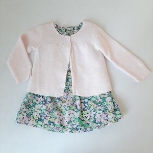 Jacadi Paris Dress & Sweater Set 12M